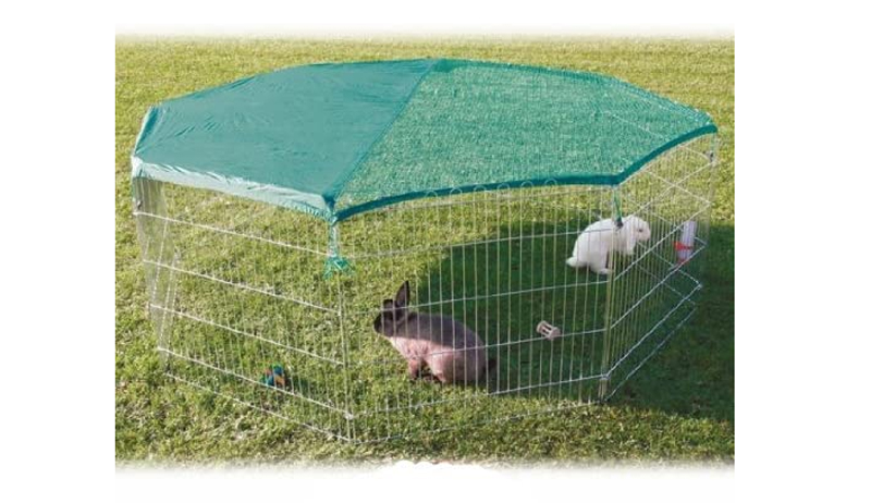 Bunny Business 8-Panel Playpen with Free Safety Net