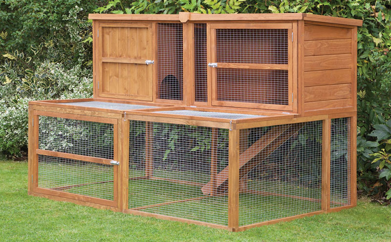 Kendal Outdoor Rabbit Hutch and Run