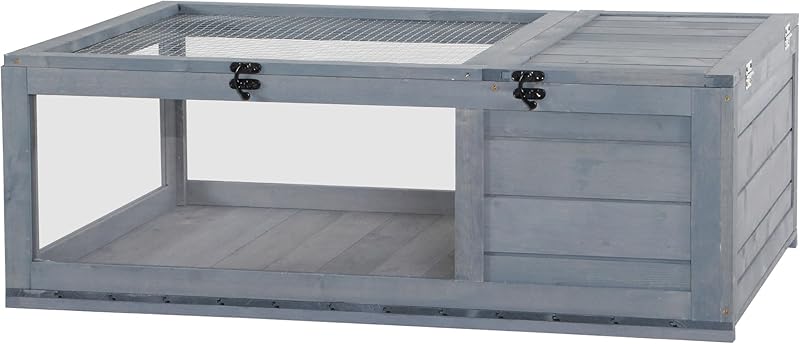 PawHut Tortoise Enclosure with Mesh Roof